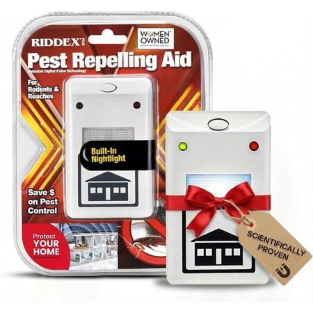 RIDDEX Plus Insect Repellent | Plug in, Mouse Deterrent - Pest Control for Defense Against Rats, Mice, Roaches, Bugs and Insects | Control Pests with No Toxins | White