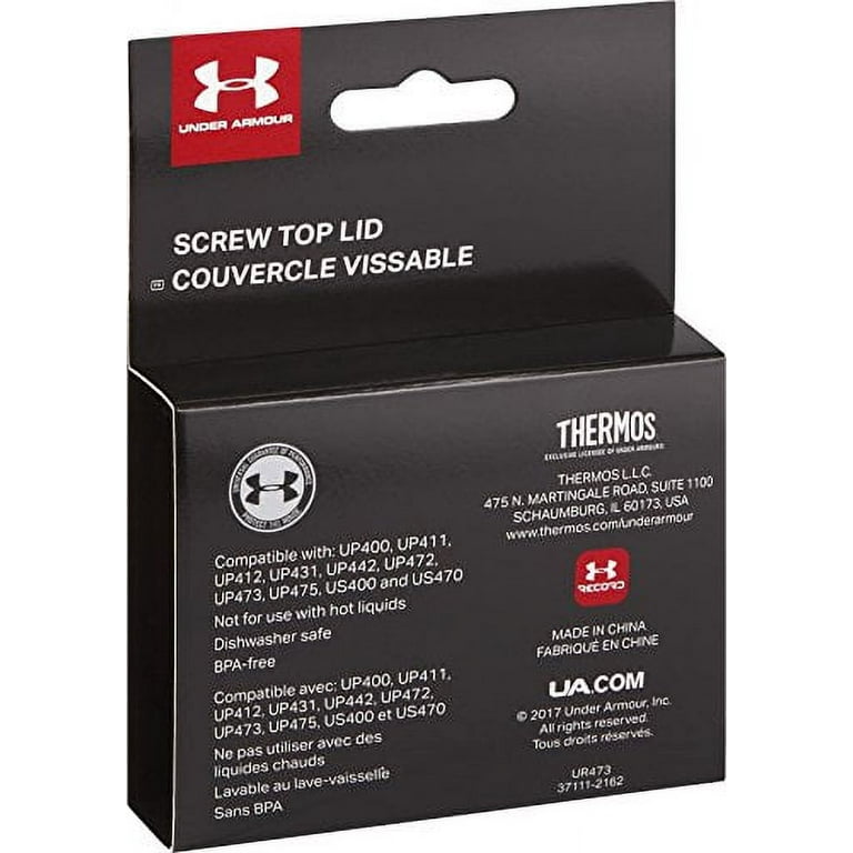 Thermos UR473BK6 Under Armour Classic Screw Top Replacement Lid, 2 x 2,  Black 