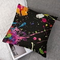 thumbnail image 7 of Abstract Graffiti Pillow Cover Decoration Pillow Cushion Cover Sofa Living Room Bed Sofa Car Pillow Cover Colored Neon Lights Paint Splashing  1 Set 2, Various Sizes, 7 of 7