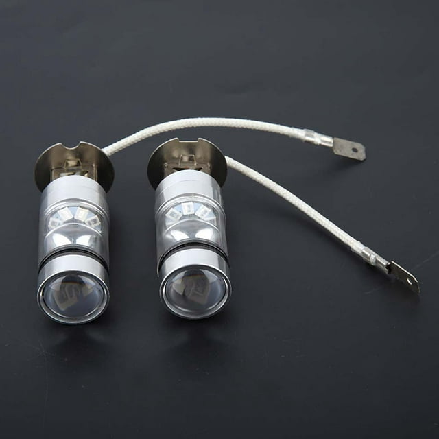 Bombillas Faros 2x H3 6000K Azul 100W LED Kit Antiniebla Coche