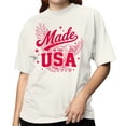 thumbnail image 2 of Smartprints Eagle Patriotic Design Made in the Usa Women's T-Shirt Off White, Cotton, XL, 2 of 4
