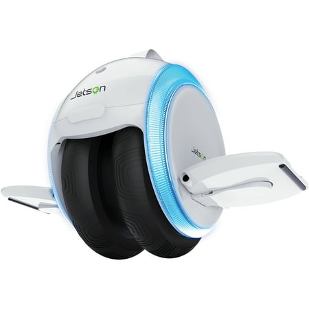 Jetson White Electric Scooter with LED Lights