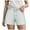 White, variant on GEWSEY Womens High Waist Jean Shorts Wide Straight Leg Microelastic Long Denim Mom Shorts (Blue, S)