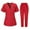 Red, variant on Womens Uniforms Soft Stretch Jogger Scrub Set with Pockets Sets for Women Clothing 3XL