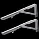 thumbnail image 2 of Juego de 2 soportes triangulares plegables para estantes de mesa. 16 pulgadas, 2 of 9
