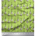 thumbnail image 1 of Soimoi Tissu Satin Modal Notes & Guitare Instrument de Musique Imprimé Tissu de Couture Largeur 42 Pouces, 1 of 5