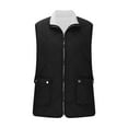 thumbnail image 6 of Hvyesh Women Puffer Vest Casual Fleece Lined Stand Collar Sleeveless Jacket Warm Winter Zip Up Waistcoat Sherpa Gilet Outerwear with Pockets, 6 of 9