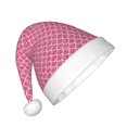 thumbnail image 2 of Fuzoiu Fish Scales Print Santa Hat Christmas Hat for kids,Santa Hats with Pompom, Unisex Xmas Holiday Hat for Christmas New Year Festive Party Supplies, 2 of 6