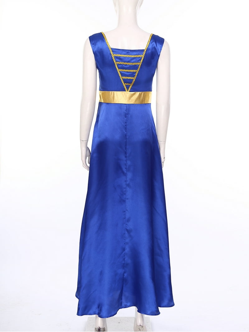 Yartina Women's Sleeveless Praise Dance Tunic Square Neck Worship Dance  Overlay Maxi Dress Blue 3XL - Walmart.com