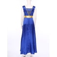thumbnail image 4 of Yartina Women's Sleeveless Praise Dance Tunic Square Neck Worship Dance Overlay Maxi Dress Blue 3XL, 4 of 7