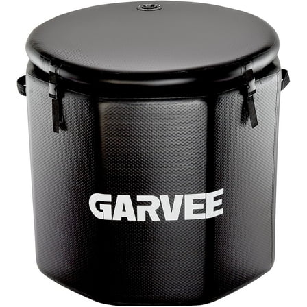 Garvee Inflatable Ice Bath Tub for Athletes, 186 Gal, with Insulated Lid & Ice Pod, Black