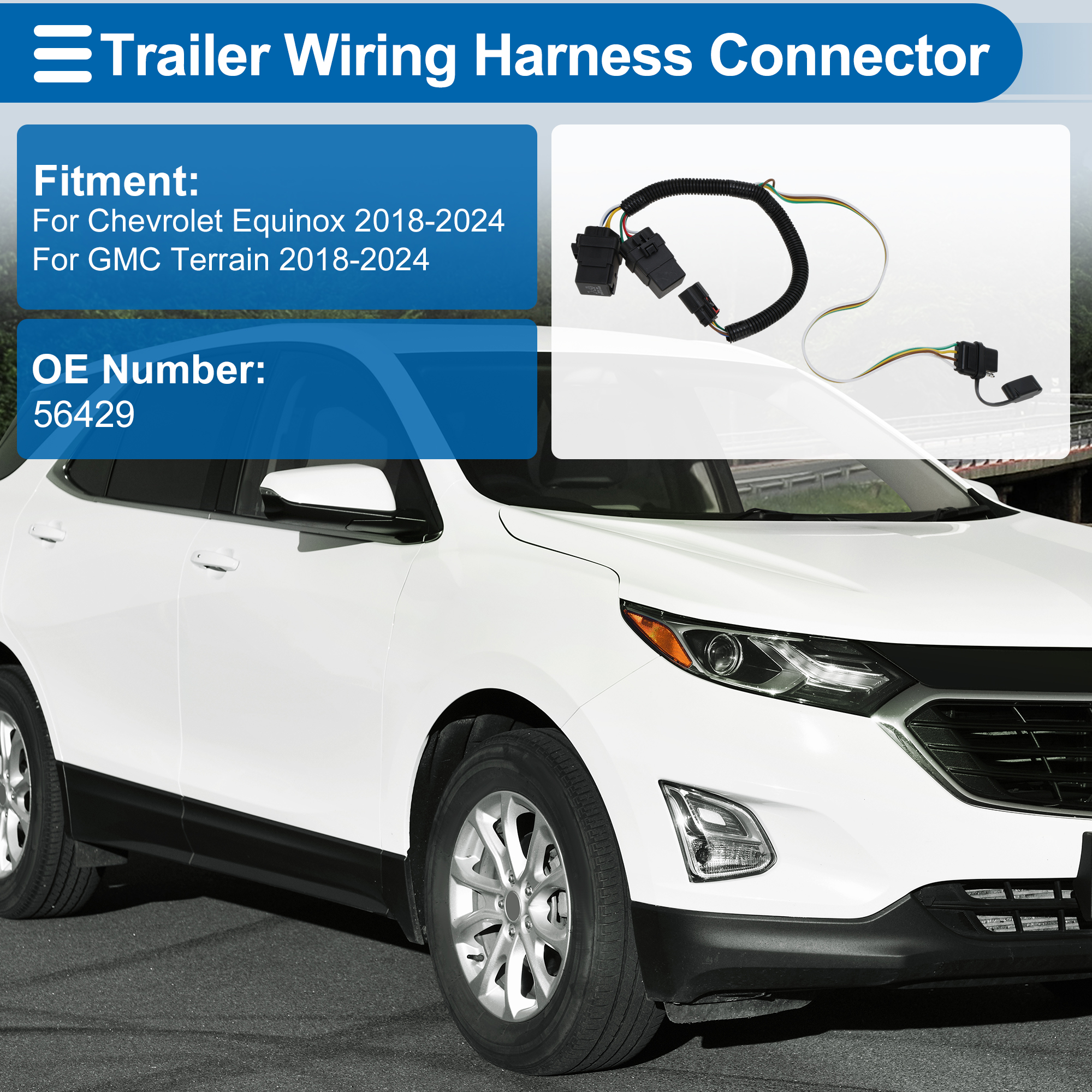 Unique Bargains 4 Pin Trailer Wiring Harness Towing Hitch Wiring for Chevrolet Equinox