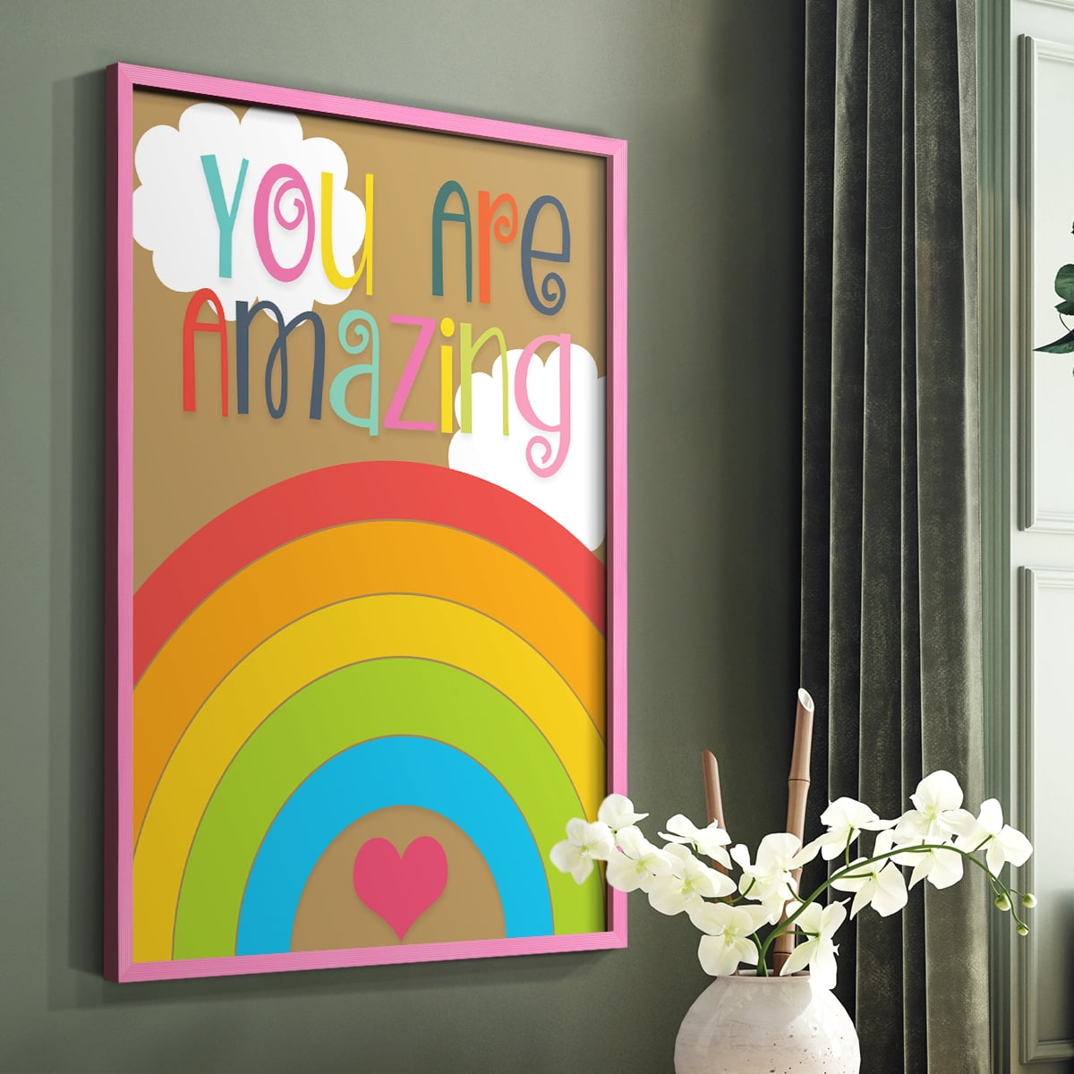 You Are Amazing Framed Print - Solid Wood in Single Picture Frame Solid Wood 2 Framed Print