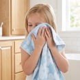 thumbnail image 2 of Unique Bargains Soft Absorbent Cotton Floral Print Washcloths Blue 6pk, 2 of 7