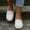 White, variant on Patlollav Womens Woman Solid Casual Vacation Flat Beach Sandals Wedge Shoes