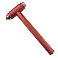 thumbnail image 1 of Martillo de seguridad para vehículos, martillo de emergencia, martillo de metal rojo, martillo de escape de incendios, herramienta de martillo de escape de incendios, 1 of 1