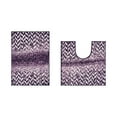 thumbnail image 4 of Better Trends Bath Rug Set 2 Piece Bath Mat Non Slip Micro Polyester Bathroom Floor Set, Shower, Tub, Casablanca Collection – (Purple), 4 of 7