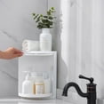 thumbnail image 2 of tredstone Space-saving 360 Degree Rotating Shelf Multi-functional Corner Locker Waterproof Plastic Multifunctional Corner Locker gray S, 2 of 6