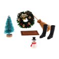 thumbnail image 1 of Juego de 6 uds de muñeco de nieve, decoración navideña para casa de muñecas, escenas DIY, microadorno para paisajismo de jardín de hadas para, 1 of 9