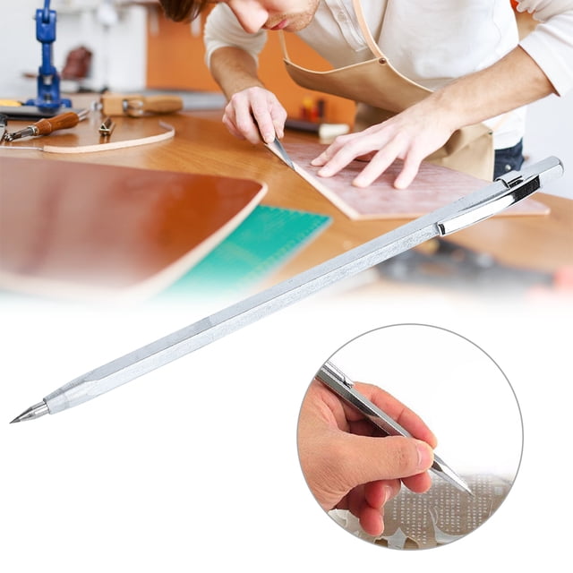Scribe Pen, Tungsten Carbide Tip Scriber, Pocket Clip Hard Tungsten Carbide Tip Ceramic For Glass