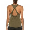 thumbnail image 4 of Baywell Women's Sports Vest Solid Color Loose Sexy Cutout Ladies Tank Tops Green XL, 4 of 8