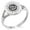 Silver, variant on Stainless Steel Good Vibes Sun Minimalist Oval Top Polished Statement Ring