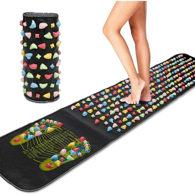 Colchoneta para masaje de pies, colchoneta de reflexología para caminar, pie, pierna, aliviar el dolor, aliviar el dolor, alfombrilla masajeadora para caminar, alfombrilla de acupuntura para