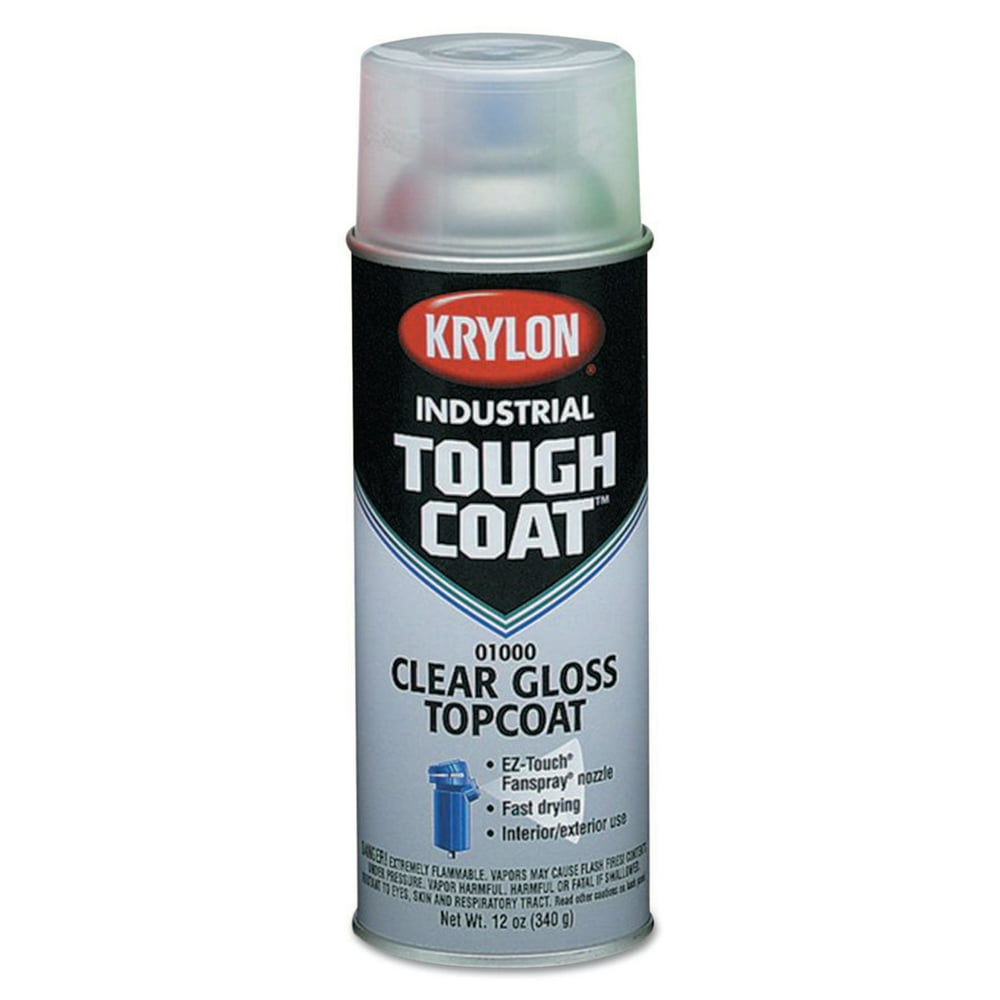 Krylon Tough Coat Acrylic Alkyd Enamels, 12 oz Aerosol Can, OSHA White
