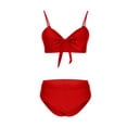 thumbnail image 3 of Summer Savings! TAGOLD Plus Size Summer Swimsuit for Women,Women Bikini SloidStrappy Back Set Two Piece Swimsuits Swimdress Swimwear, 3 of 4