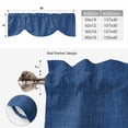 thumbnail image 6 of Navy Blue Tie Up Valance Curtains for Windows, Kitchen Curtains Window Treatments, Vintage Country Monochrome Farmhouse Short Window Shades Valances for Bedroom Bathroom Cafe 42"x18", 6 of 8