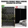 thumbnail image 4 of 72" x 47" Metal Privacy Screen for Outdoor, Freestanding Garden Divider Panel with Laser Cut Tropical Leaf Design, Weatherproof Fence for Patio, Deck, Backyard - Square Money, 4 of 8