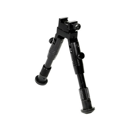 - Picatinny Swivel Bipod Mount Rubber Feet 6.2-6.7 Height Foregrip - Black