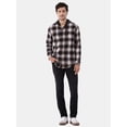 thumbnail image 2 of Burnside Men's Hooded Flannel Shirt with Long Sleeves, Sizes S-2XL, 2 of 5