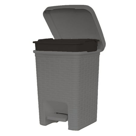 Walmart Trash Cans Outdoor Enchanting Superio Square Pedal Trash Can Rattan Style 6060 Qt Grey Walmart Trash Cans Outdoor Enchanting Superio Square Pedal Trash Can Rattan Style 6060 Qt Grey