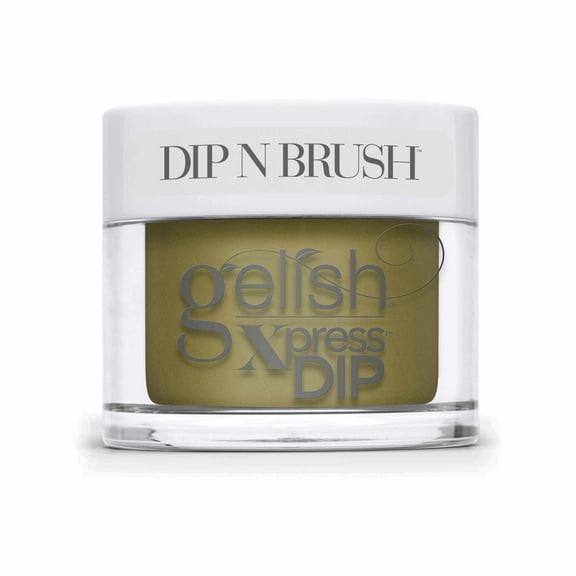 Gelish Xpress Dip "Lost My Terrain of Thought" Moss Green Crème,  Dipping Powder - 43g | 1.5 oz - Change of Pace Collection