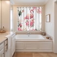 thumbnail image 3 of Curtains 63 Inch Length 2 Panels, Pink Flamingo Grommets Window Treatment Curtain, Watercolor Flowers Spring Floral Thermal Curtains Drapes for Living Room/Bathroom, 3 of 9