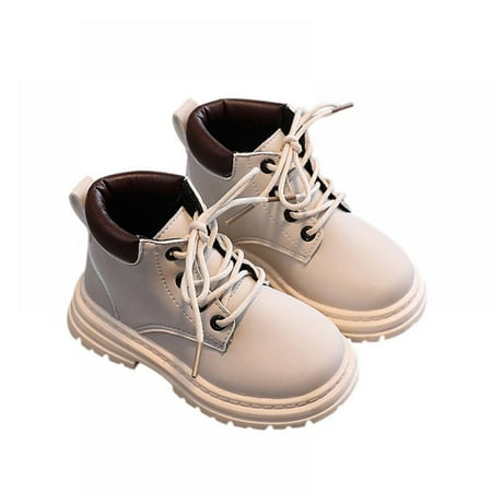 

Bullpiano British Style Fashion Boys Girls Simple Boots Tie Rope Design Non-Slip
