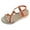 Orange, variant on Open Toe Wedge Sandals Women Orthopedic Support Beaded Bohemian Beach Shoes