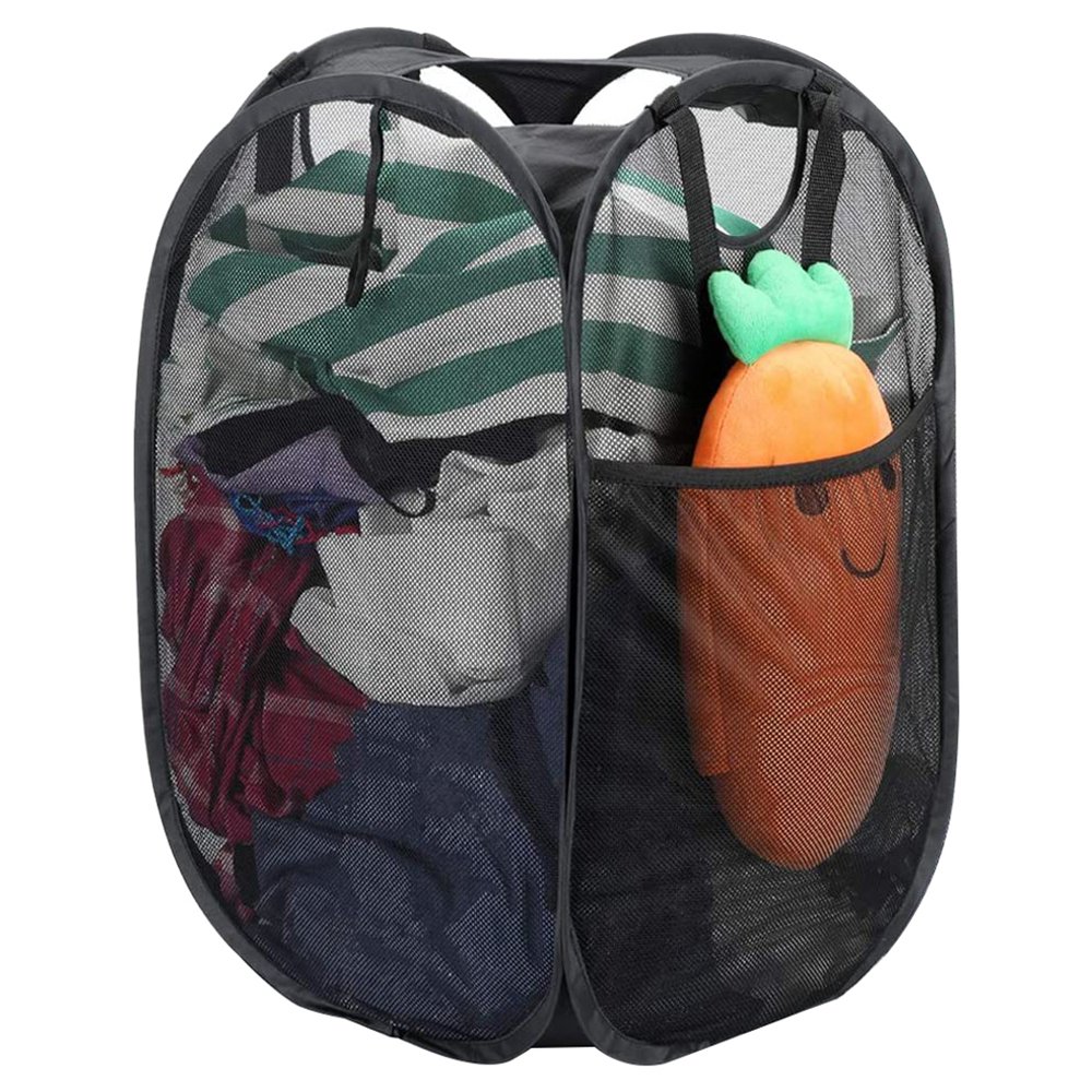 Bangcool Laundry Basket Mesh Pop Up Easy to Open and Fold Laundry Bag