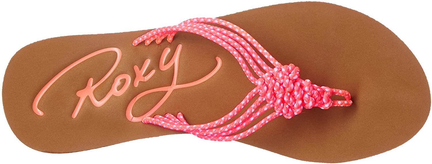 roxy rose gold flip flops