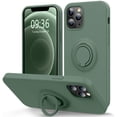 thumbnail image 1 of MOCCA Compatible with iPhone 12 Case, iPhone 12 Pro Case 6.1inch with Ring Kickstand |Super Soft Microfiber, 1 of 5