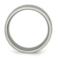 thumbnail image 2 of Titanium Polished 9mm Textured Rounded Edge Ring, 2 of 6