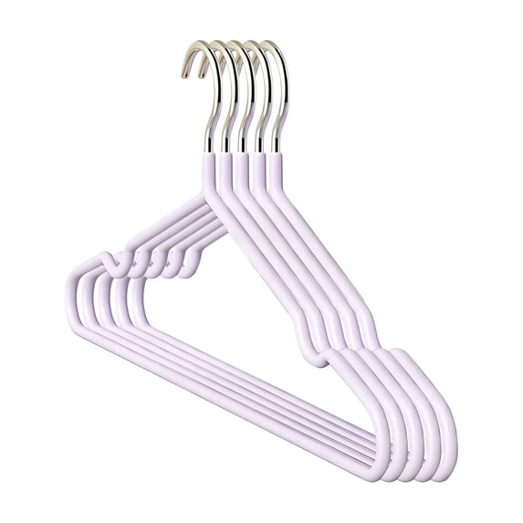 Heavy Duty Clothes Hanger Set, Non Slip Hangers with Steel Core for Shirts, Coats, Jackets, Trousers and Dresses, Space Saving Wardrobe Organization and Storage, 5 Pack
