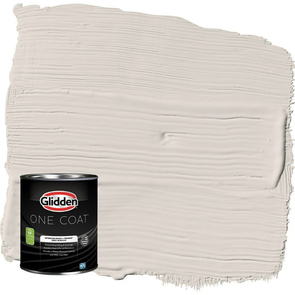 Glidden One Coat Steel Me / Beige Eggshell Interior Paint with Primer, 1 Quart