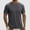 Gray, variant on Men's Ice Silk T-Shirt (XS-3XL),Short Sleeve Cooling Summer Thin Loose Fit Breathable Quick Dry Top Navy Size L