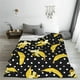 thumbnail image 5 of Fotbe Banana Manta de Franela Acolchonada con Estampado, Súper Suave y Esponjosa, Extra Grande para Sofá, Cama, Uso Todo el Año-80"x60", 5 of 7