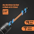 thumbnail image 5 of 16Pcs Long Magnetic Nut Driver Set for Impact Drill | 6 Inch Long Nut Driver Set | SAE and Metric | 1/4 Inch Hex Shank | Cr-V Steel (16PCS Magnetic Nut Driver (Long)), 5 of 7