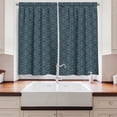 thumbnail image 2 of Ambesonne Quatrefoil Kitchen Curtains, Moroccan Line Shapes, 55"x39", Slate Blue and Pale Blue, 2 of 3
