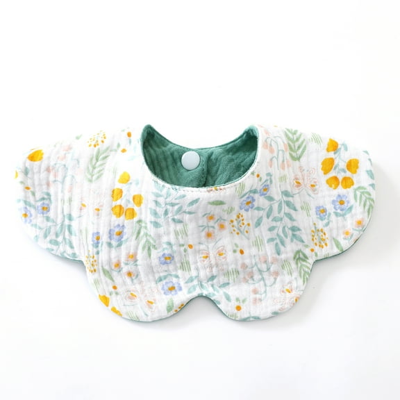 Baby Drooling Bib Soft Burp Cloth Comfortable Saliva Towel 6-Layer Newborns Teething Bib Infants Mouth Wipe Cloth