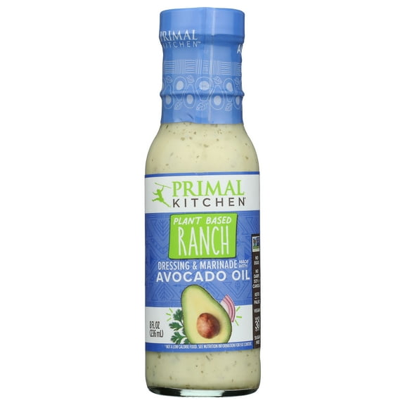 Pack of 6, Primal Kitchen Plant Based Ranch Dressing, 8 fl oz